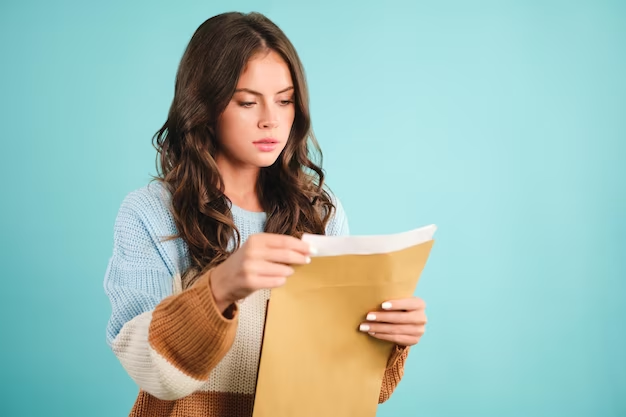 Woman holding documents
